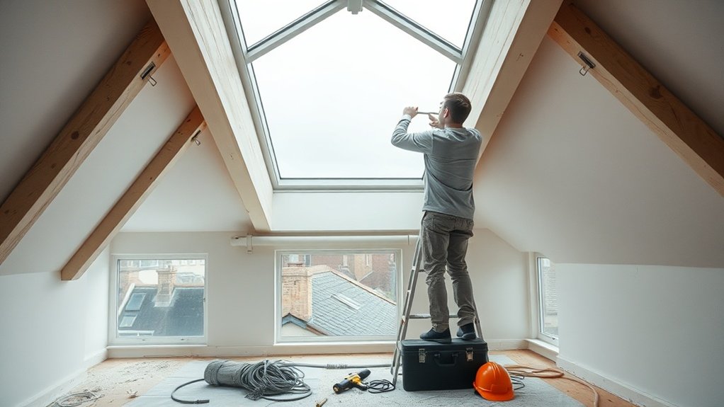 Electric Skylight Installation Lee